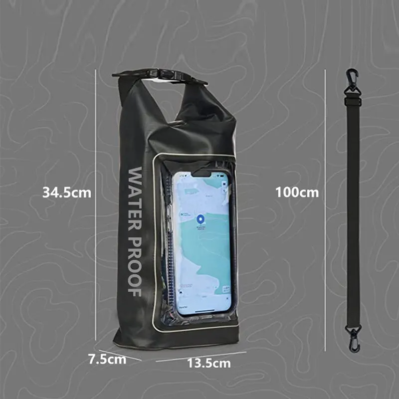 Bolsa seca impermeable con pantalla táctil para kayak, senderismo y surf - imagen 5