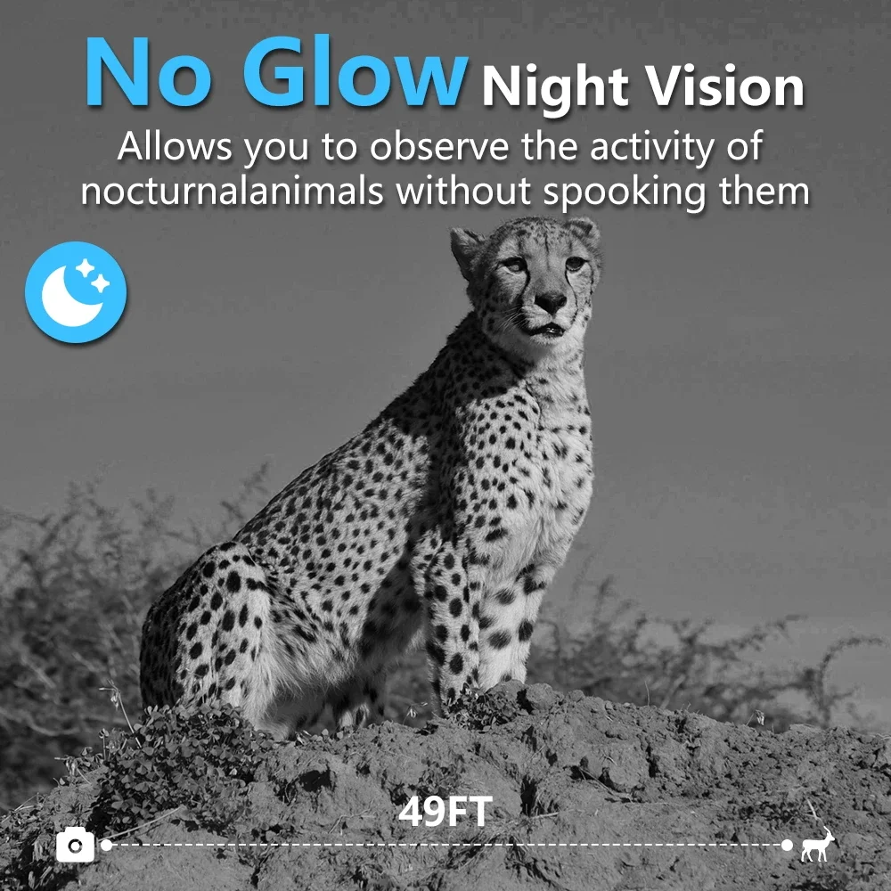 Cámara de rastreo de caza 8K, Control por aplicación de 60MP, visión nocturna, trampa para fotos, Wifi, móvil, inalámbrica, cámara de vida silvestre, batería de 7800mAh - imagen 4