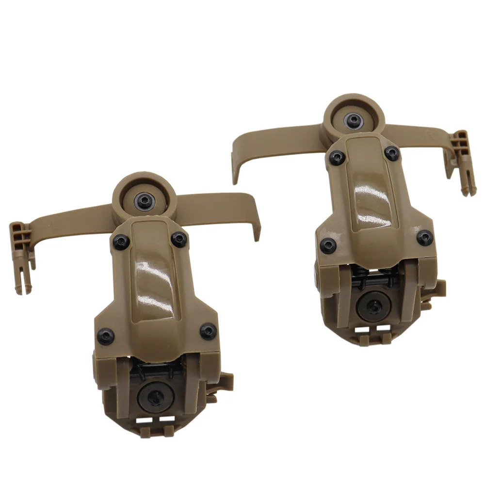 VULPO casco táctico auriculares montaje en riel adaptador de soporte de auriculares para serie Comtac III/C auriculares compatibles con casco OPS Core ARC M-LOK - imagen 2