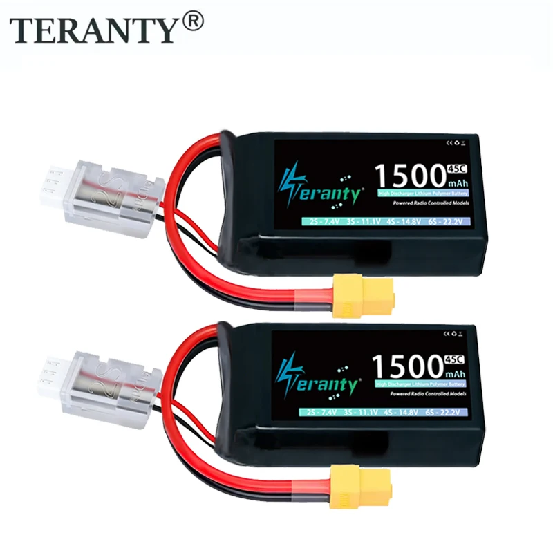 Batería LiPo 2S 1500mAh 45C XT30/XT60 para dron FPV