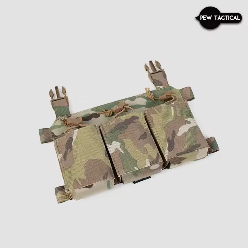 PEW TACTICAL HSP STYLE THORAX TRIPLE RIFLE MAG PLACARD 556 762 545 solapa frontal AIRSOFT bolsa de revista de pistola de aire bolsa táctica FP09 - imagen 2