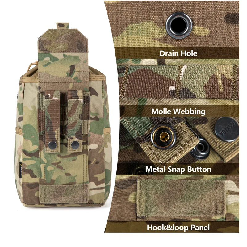 Bolsa de almacenamiento táctico varios, bolsa de colección rápida para revista MOLLE, bolsa de accesorios colgante de cintura plegable - imagen 3