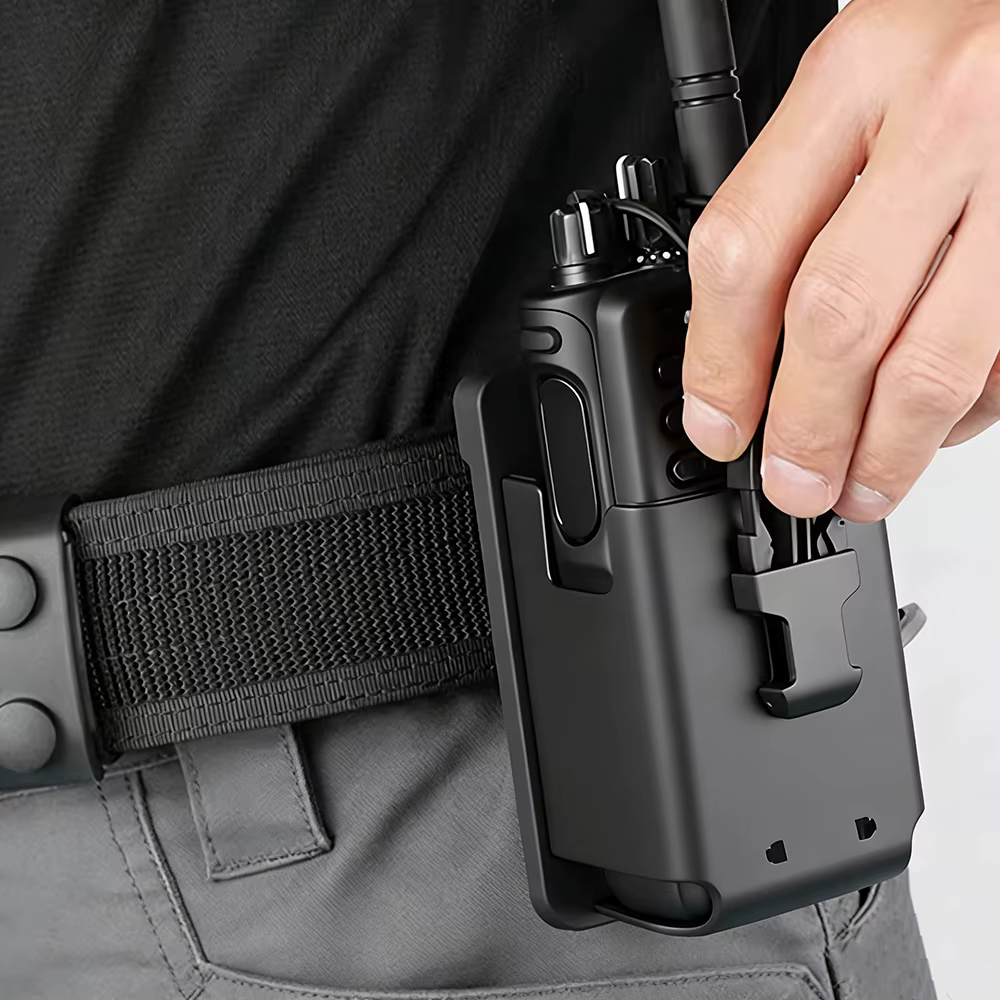 Funda táctica walkie-talkie liberación rápida con clip cinturón - imagen 4