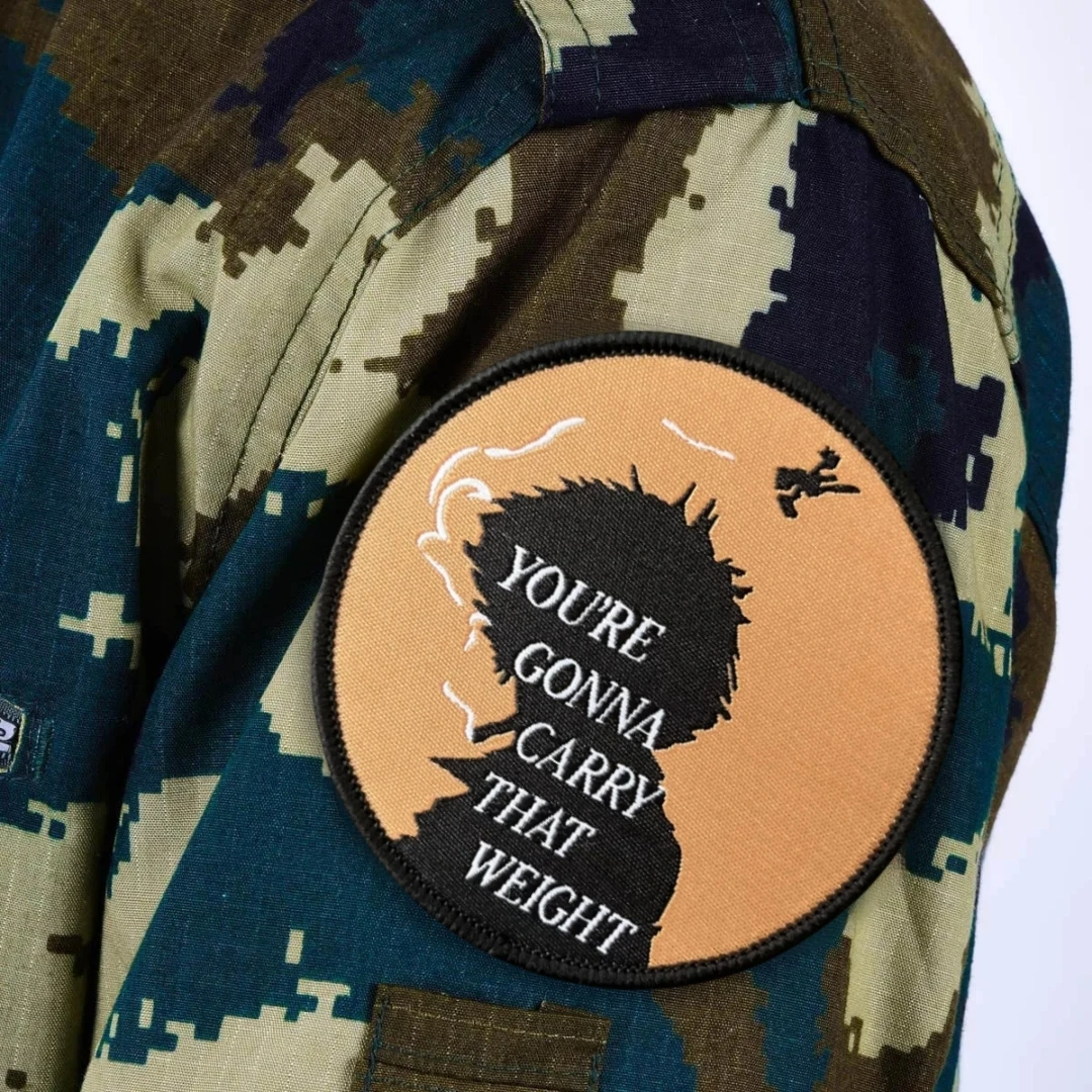 Eres llevaré ese peso, insignia de moral, parche, brazalete táctico, mochila, parches de gancho y bucle impresos, pegatina militar