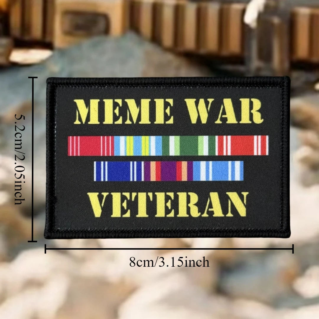 Parche de insignia de moral divertida de veterano de guerra Meme, emblema táctico militar, parches de gancho y bucle impresos para ropa, pegatinas para mochila - imagen 2