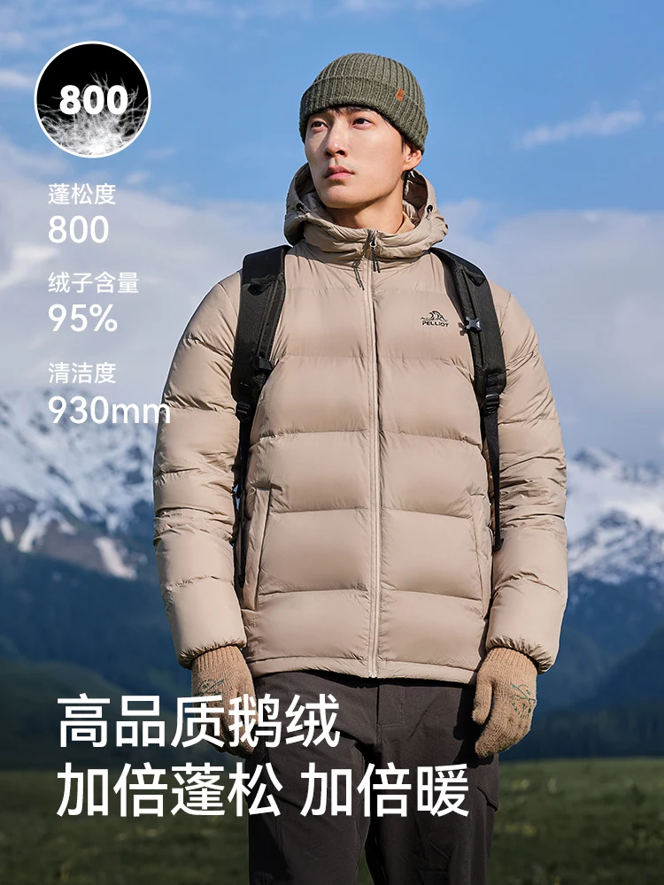 Plowethoose-chaquetas impermeables para hombre y mujer, cortavientos de plumón, abrigo informal portátil, Parkas de plumón, 2023, 95% - imagen 3