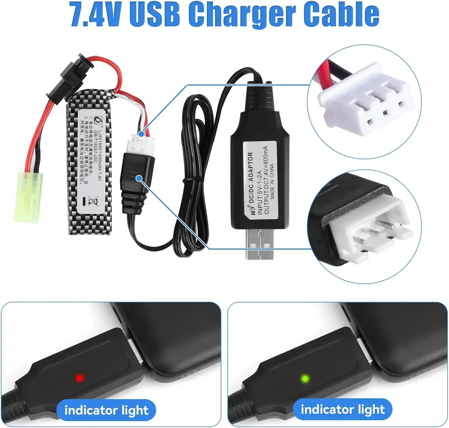 Batería LiPo 7.4V 1400mAh 25C para Airsoft y RC - imagen 5
