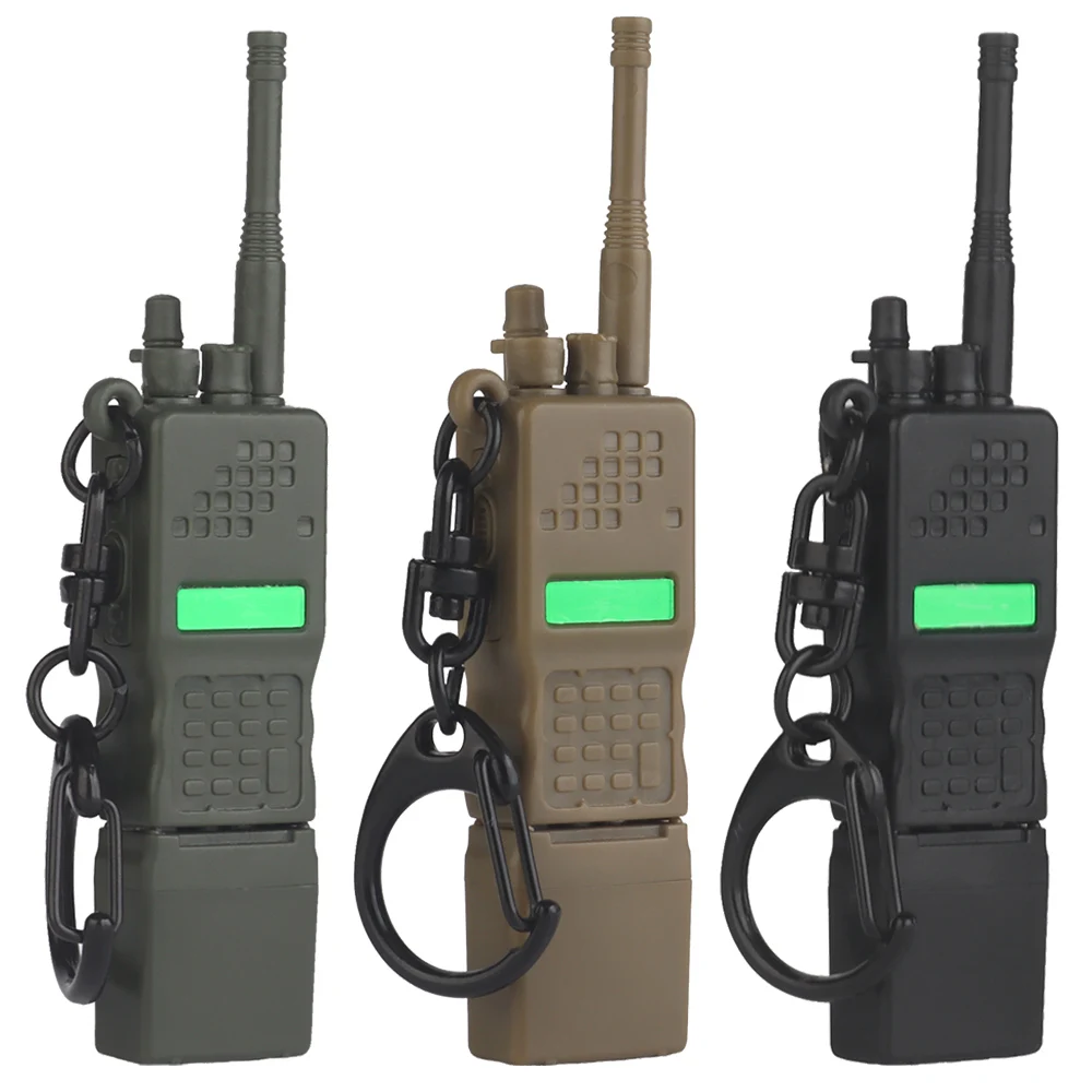 LLavero de PRC-152 Walkie Talkie, llavero modelo de radio simulado estilo Baofeng AR-152, colgante de mochila de decoración de regalo táctico CS - imagen 2