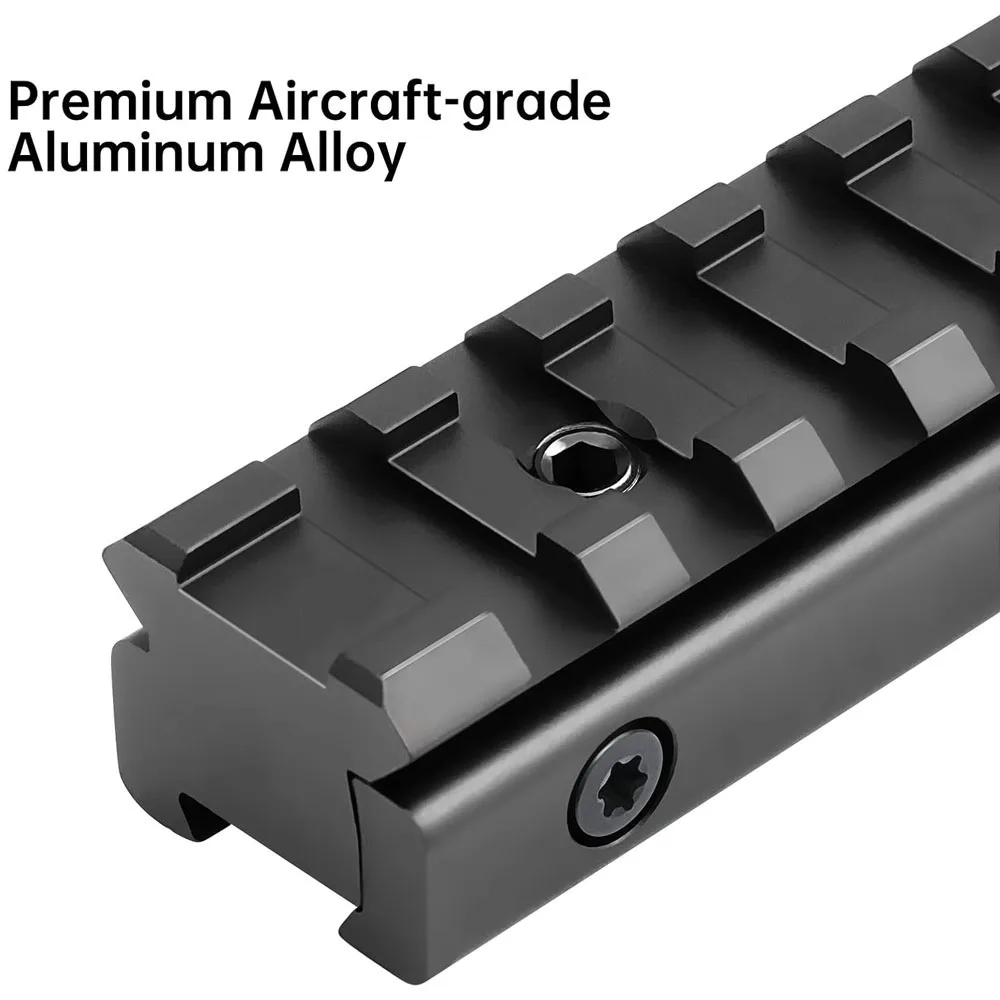Adaptador de montaje para conversión de riel Picatinny, cola de milano de 11mm a 21mm, montaje de alcance de perfil bajo, Base de riel elevador, accesorio para pistola, 1/2 Uds. - imagen 3
