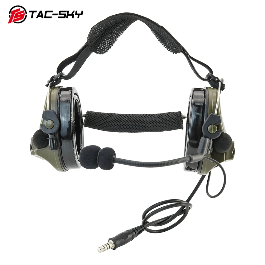 TAC-SKY diadema trasera táctica TSCIII auriculares de tiro walkie-talkie protección auditiva reducción de ruido auriculares Airsoft y U94 Ptt - imagen 4
