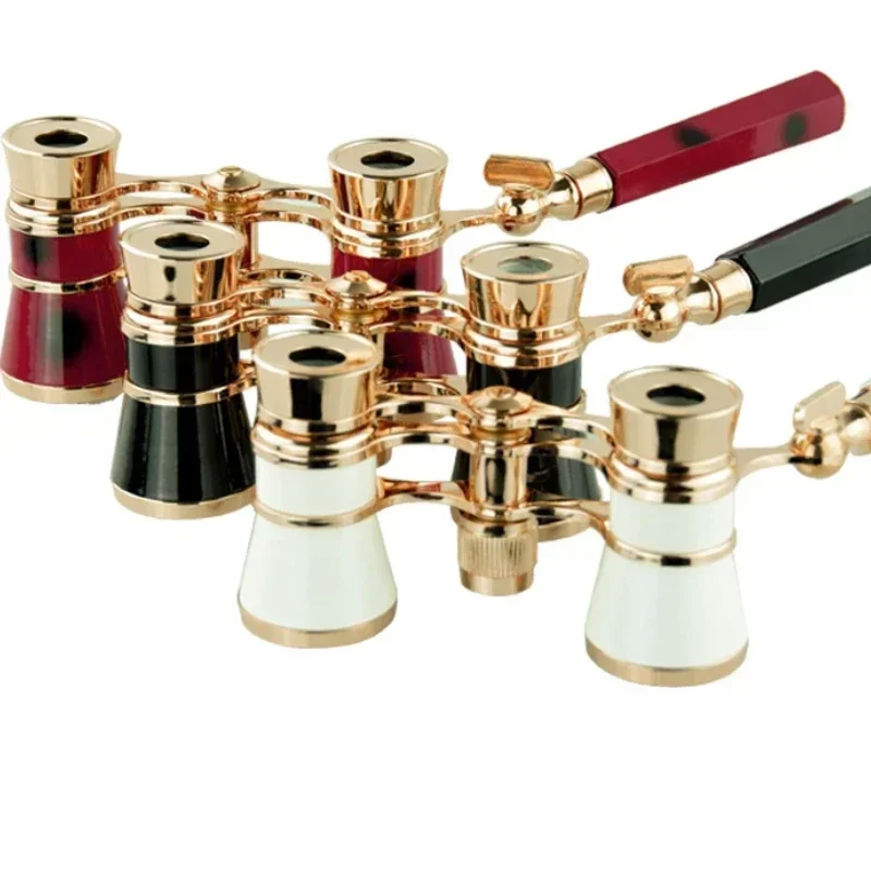 Gafas con mango retráctil para mujer y niña, binoculares Vintage, telescopio de teatro de ópera, manguera telescópica de vidrio de carreras, 3x25 - imagen 4