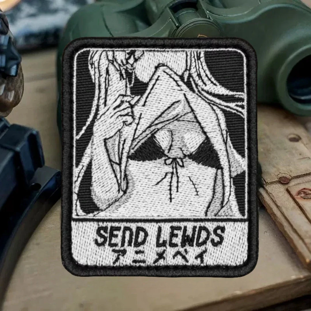 Enviar Lewds chica táctica bordado gancho y bucle parche Anime moral mochila militar ropa pegatina decorativa brazalete - imagen 2