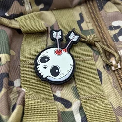 Parche PVC 3D calavera – Insignia moral táctica con velcro