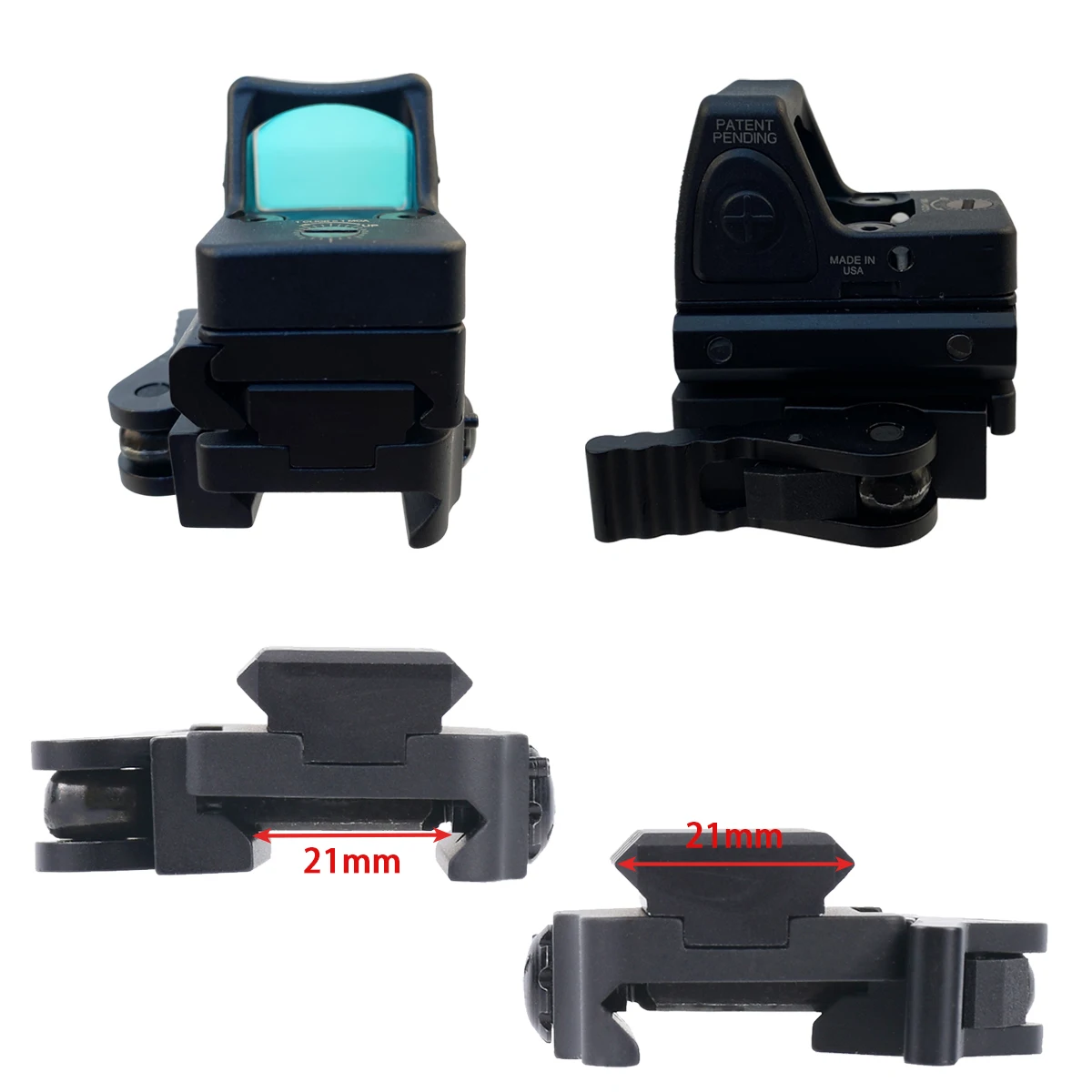 Soporte vertical de punto rojo táctico, aleación de aluminio Picatinny, Base de riel de 20mm, alcance óptico, colimador Airsoft, soportes de mira