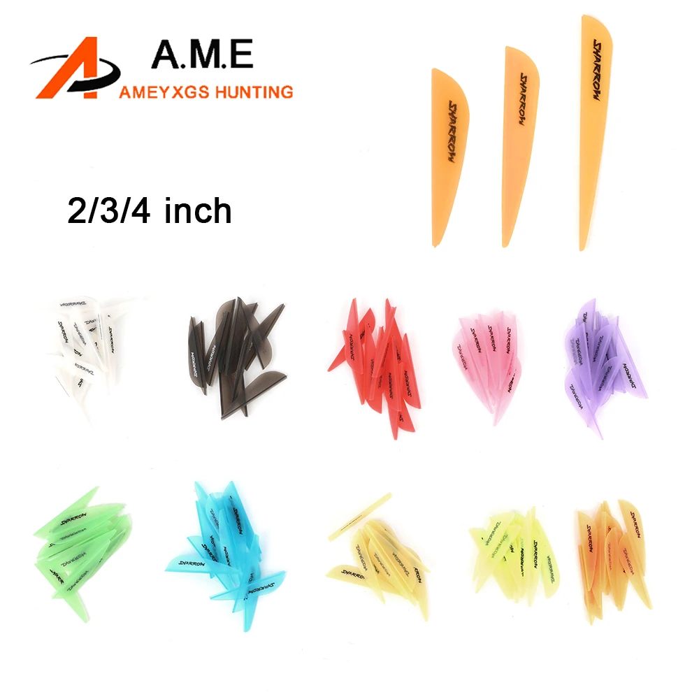50 Uds pluma de flecha 2/3/4 pulgadas paletas de flecha de goma transparente tiro con arco Fletching arco flecha tiro caza - imagen 2