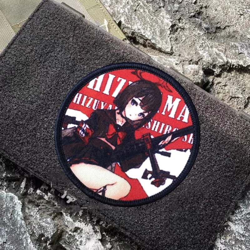 Parche táctico de primera línea para niña, insignia con estampado de moral militar, gancho y bucle, mochila, ropa, accesorios decorativos, pegatinas para brazalete - imagen 3