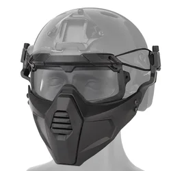 Máscara y gafas protección facial modular Airsoft Paintball