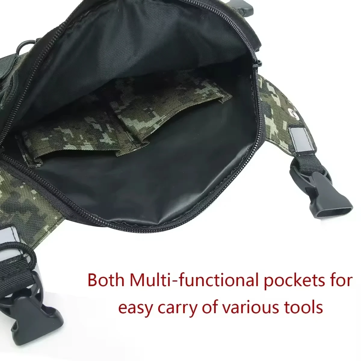 ABBREE PT-10 Walkie Talkie bolsa de bolsillo bolsas delanteras en el pecho funda táctica para Baofeng UV-5R UV-21 PRO UV-5RH Radio bidireccional - imagen 5