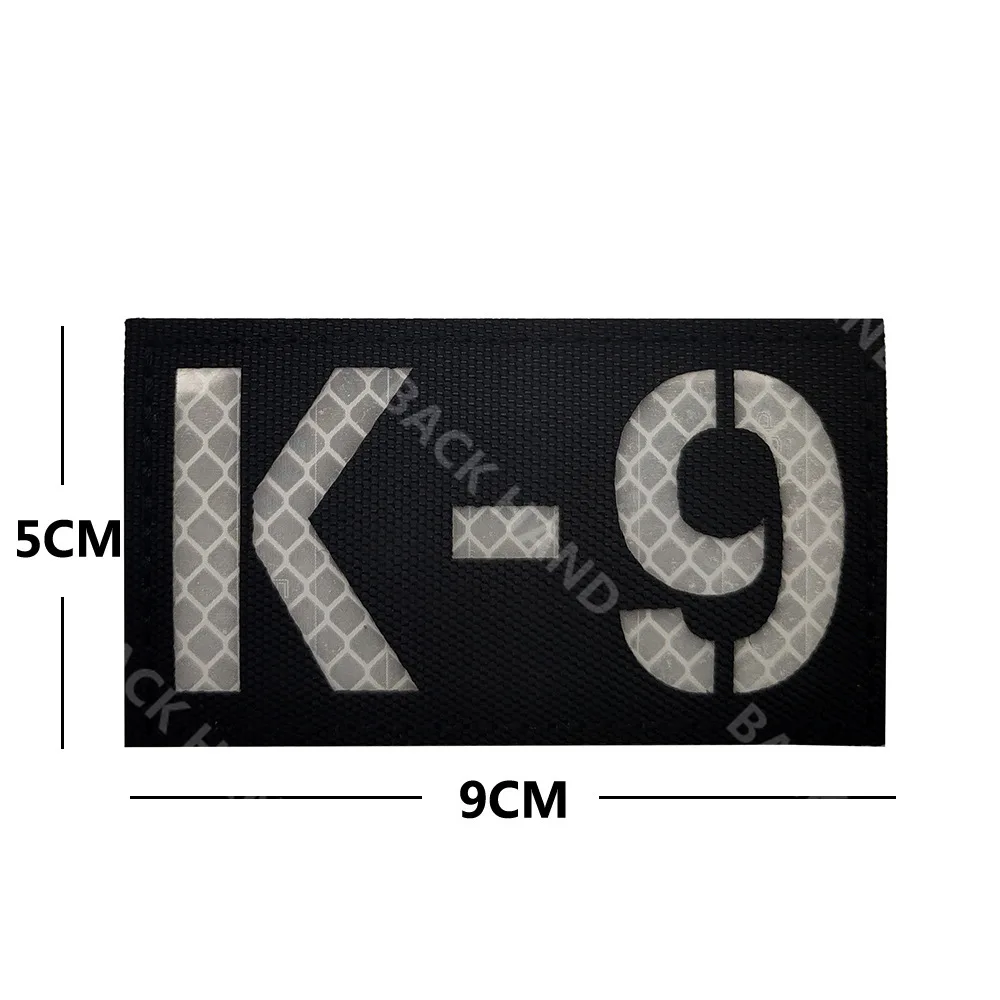 ASK TO PET-pegatinas luminosas para correa de Mascota, insignia reflectante para perro K9, Parches IR verde y rosa, bandera americana - imagen 5