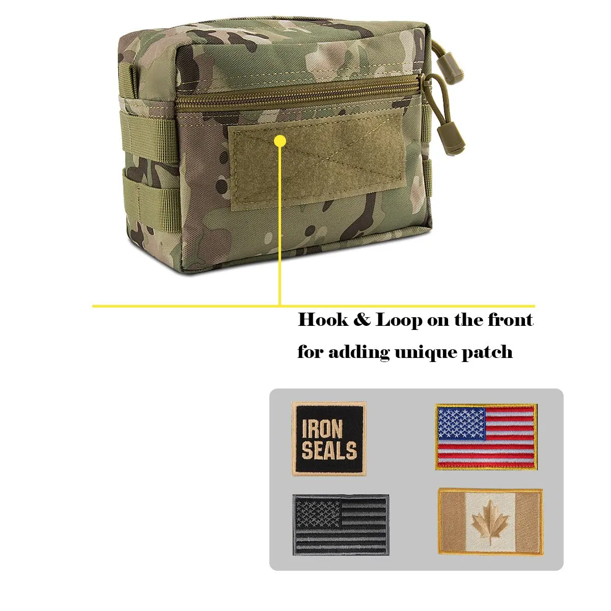 Bolsa táctica MOLLE compacta, impermeable, multiusos, herramienta de utilidad, bolsillo de cintura para caza, reciclaje, bolsa organizadora de dispositivos EDC - imagen 4