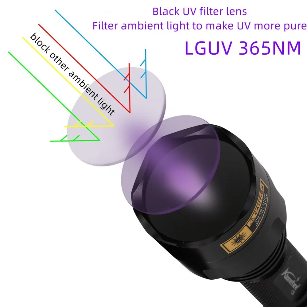 LGUV-linterna LED ultravioleta Invisible, marcador de tinta para orina de gato, perro, escorpión de dinero, antorcha fluorescente, 365, 395nm - imagen 4