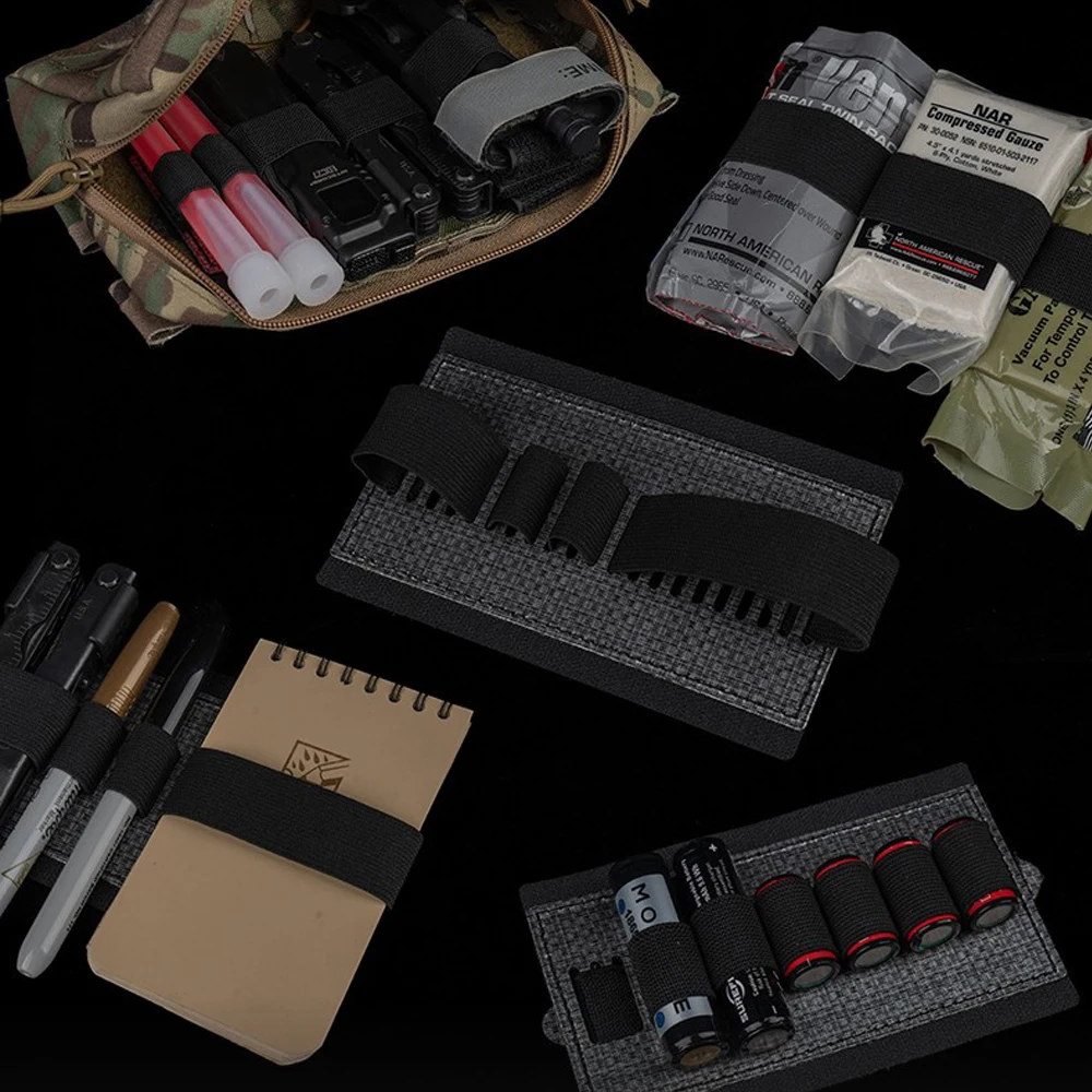 Bolsa táctica placa integrada banda elástica ajustable fijación torniquete soporte caza linterna cuchillo herramientas equipo de transporte - imagen 5