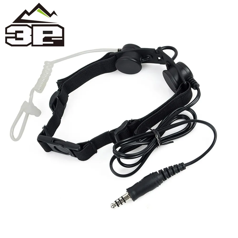 Wadsn-Adaptador de micrófono de garganta para auriculares, dispositivo táctico de doble cara, de tono alto, estilo EVO III, Softair, WZ033, nuevo - imagen 5