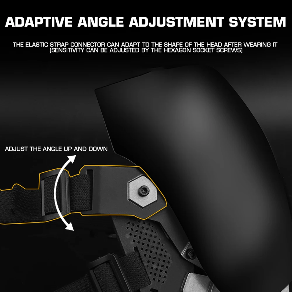 Máscara de comandante táctico Cyberpunk, máscara protectora de cara completa para Paintball Airsoft, equipo de lente antiniebla desmontable de doble cara - imagen 5
