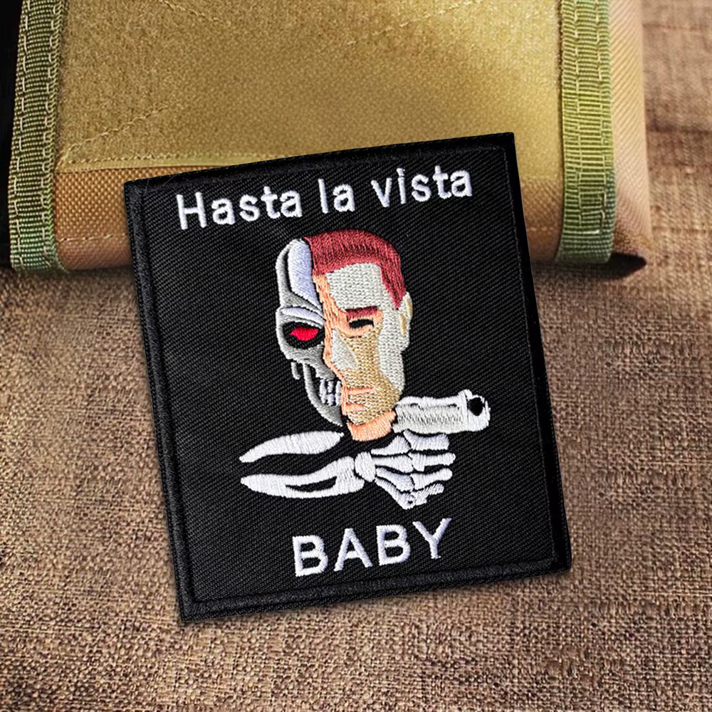 Parche táctico bordado Terminator con velcro gancho y bucle - imagen 2