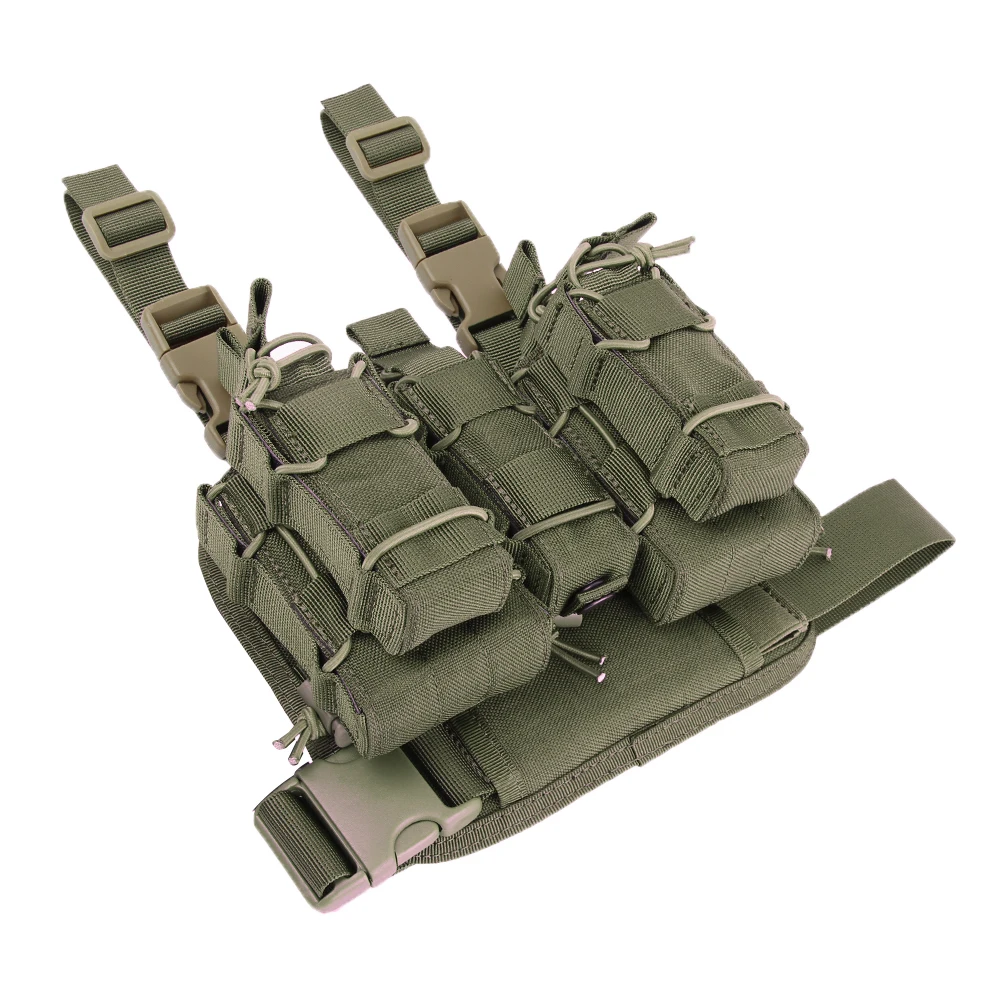 Panel táctico de pierna caída, plataforma de muslo combinada con pistola Mag, bolsa de caza MOLLE Mag, funda Universal ajustable - imagen 4