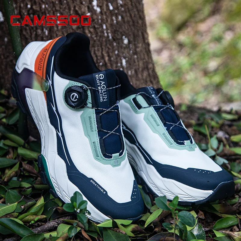CAMSSOO-zapatos de senderismo para hombre, zapatillas deportivas transpirables para exteriores, ligeras, de tobillo, de malla, informales, para caminar y correr - imagen 5