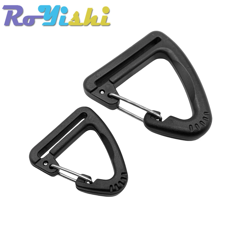 5 unids/pack mosquetón triangular de plástico primavera Quickdraws hebillas Clip gancho llavero mochila Camping senderismo accesorios al aire libre - imagen 5