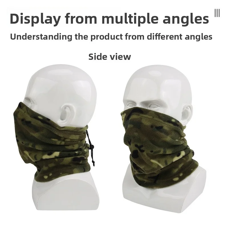 Calentador de cuello de camuflaje para hombre, máscara de esquí de invierno, cubierta facial térmica para motocicleta, ciclismo, Golf, Camping y deportes al aire libre, protección del cuello - imagen 4