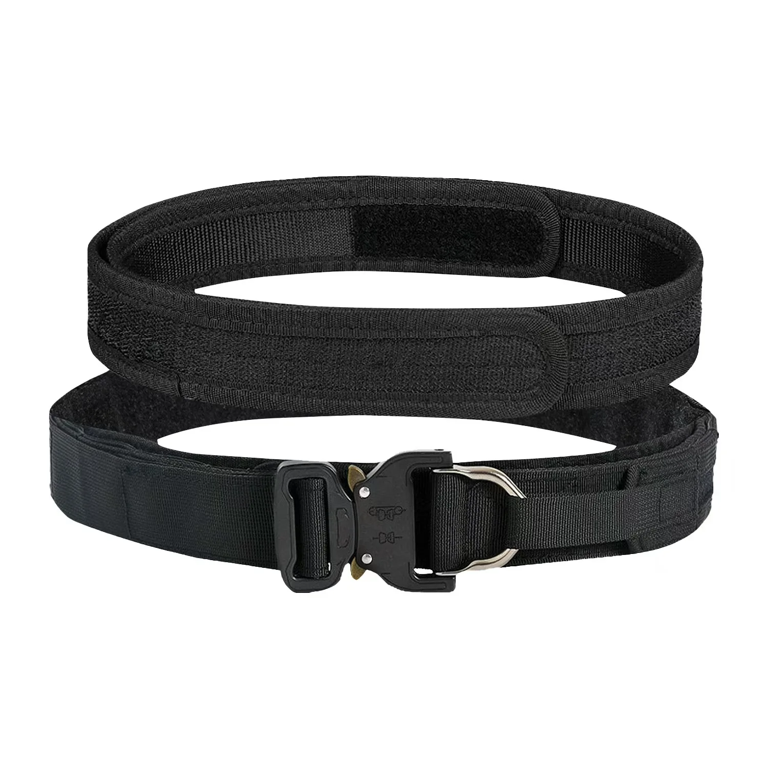 Cinturón de combate táctico MOLLE, equipado con cinturón interior y almohadilla interior antideslizante, cinturón de sistema de liberación rápida 2 en 1