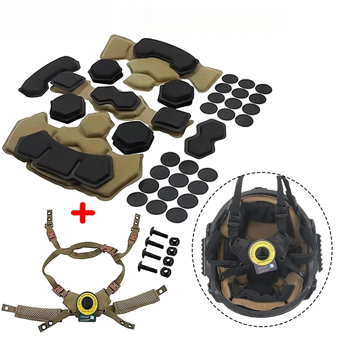 Casco táctico Wendy, sistema de suspensión ajustable, almohadillas protectoras para casco MICH rápido, almohadilla de espuma esponjosa con memoria Gen4, accesorio para casco - imagen 3