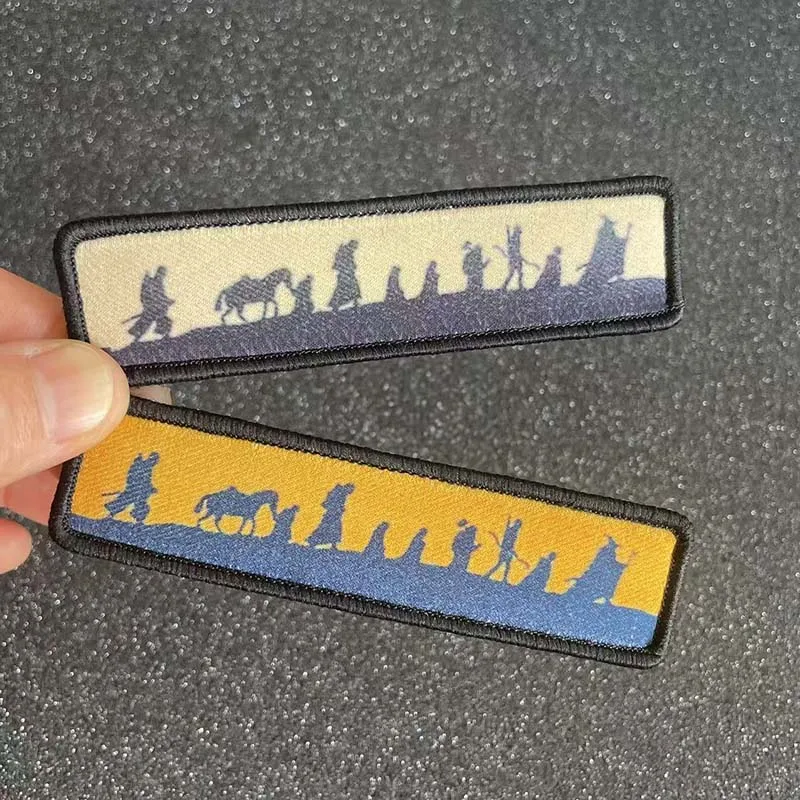 Migrate Journey, amanecer, parches de paisaje de puesta de sol, apliques de tela con emblema de refranes de animales divertidos, insignia de moral táctica para mochila - imagen 3