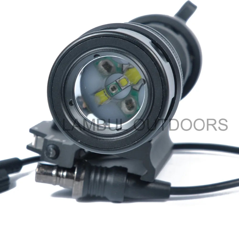 Luz infrarroja IR M952V-IR, 500 lúmenes, LED blanca con interruptor remoto de presión, montaje QD, riel Picatinny - imagen 3