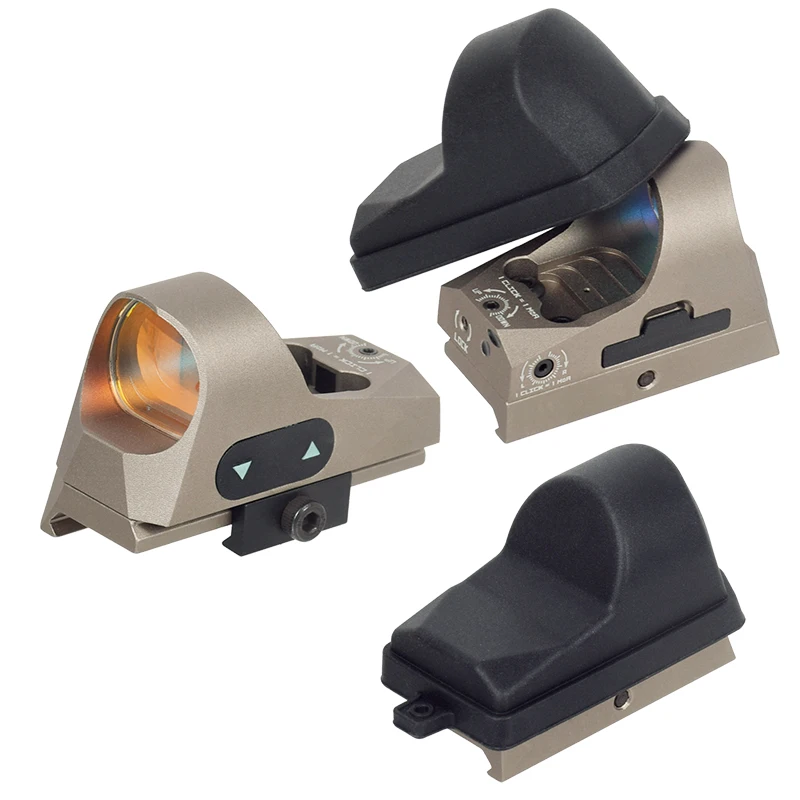 Táctico 1X25MM compacto 3MOA punto rojo mira réflex pistola Rifle caza mira Picatinny montaje bajo 1,41 Riser QD Mount - imagen 4