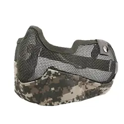 EmersonGear Mascarilla táctica V2 Strike acero media cara de malla