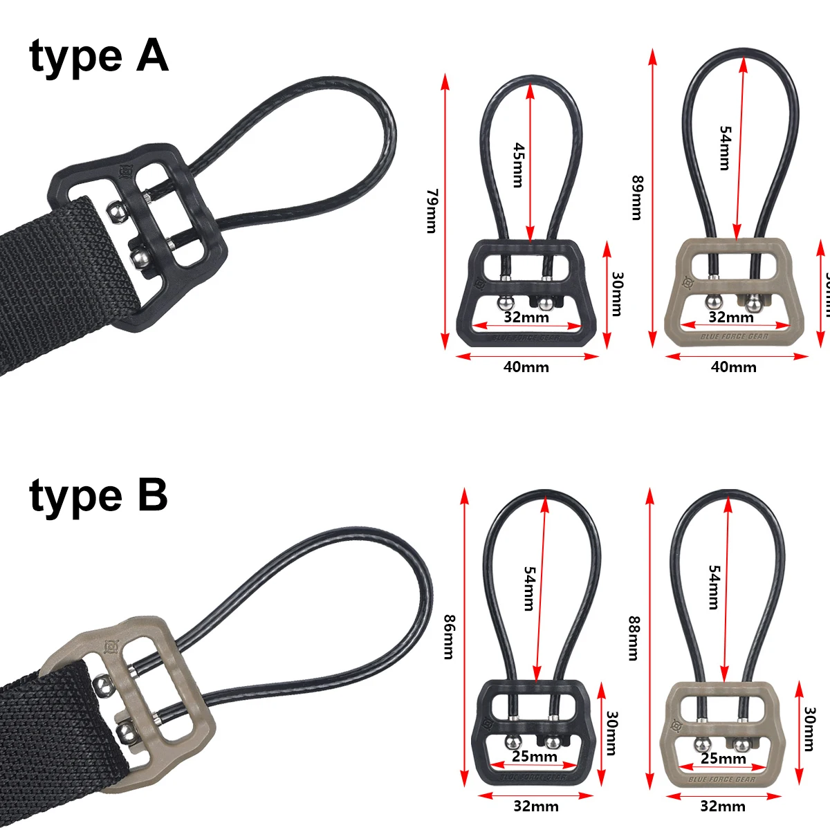 Engranaje táctico, bucle de alambre, soporte giratorio, ganchos universales, hebilla de conexión de 1 pulgada, 1,25 pulgadas con adaptador QD, Rifle AR15 AK - imagen 3