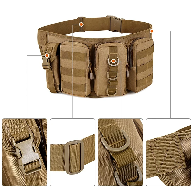 UtilityEDC-riñonera multifuncional para teléfono, bolsa de cintura táctica Molle, accesorios para herramientas de caza - imagen 5