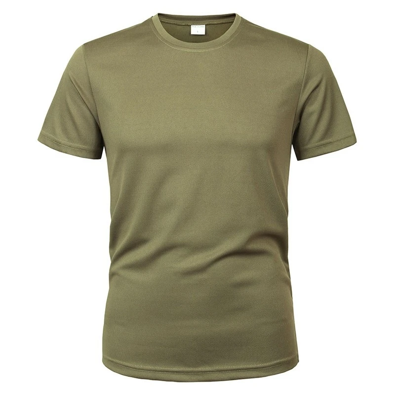 Camiseta táctica de verano para hombre, camisa de cuerpo transpirable de manga corta informal de secado rápido para exteriores, ropa de entrenamiento de combate - imagen 3
