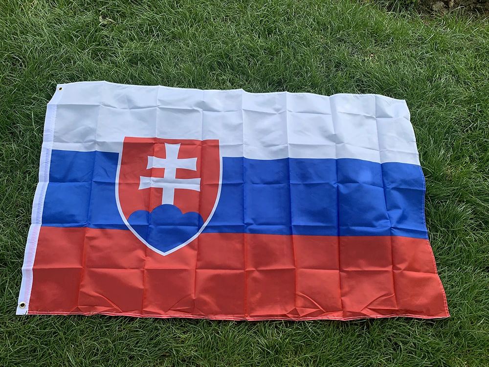 Bandera de skyflag, bandera de Eslovaquia, 90x150cm, svk sk, Slova, bandera de Eslovaquia, bandera colgante de poliéster de la UE, 3x5 pies - imagen 2