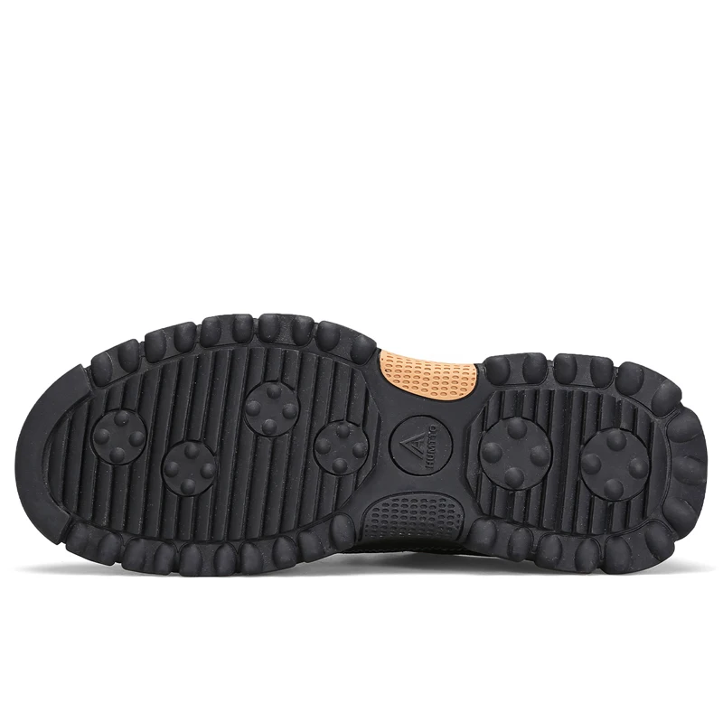 HUMTTO-zapatos de senderismo al aire libre para hombre, botas impermeables de cuero de vaca, botas tácticas de escalada cálidas, zapatos de tobillo, zapatillas de trekking, Invierno - imagen 4