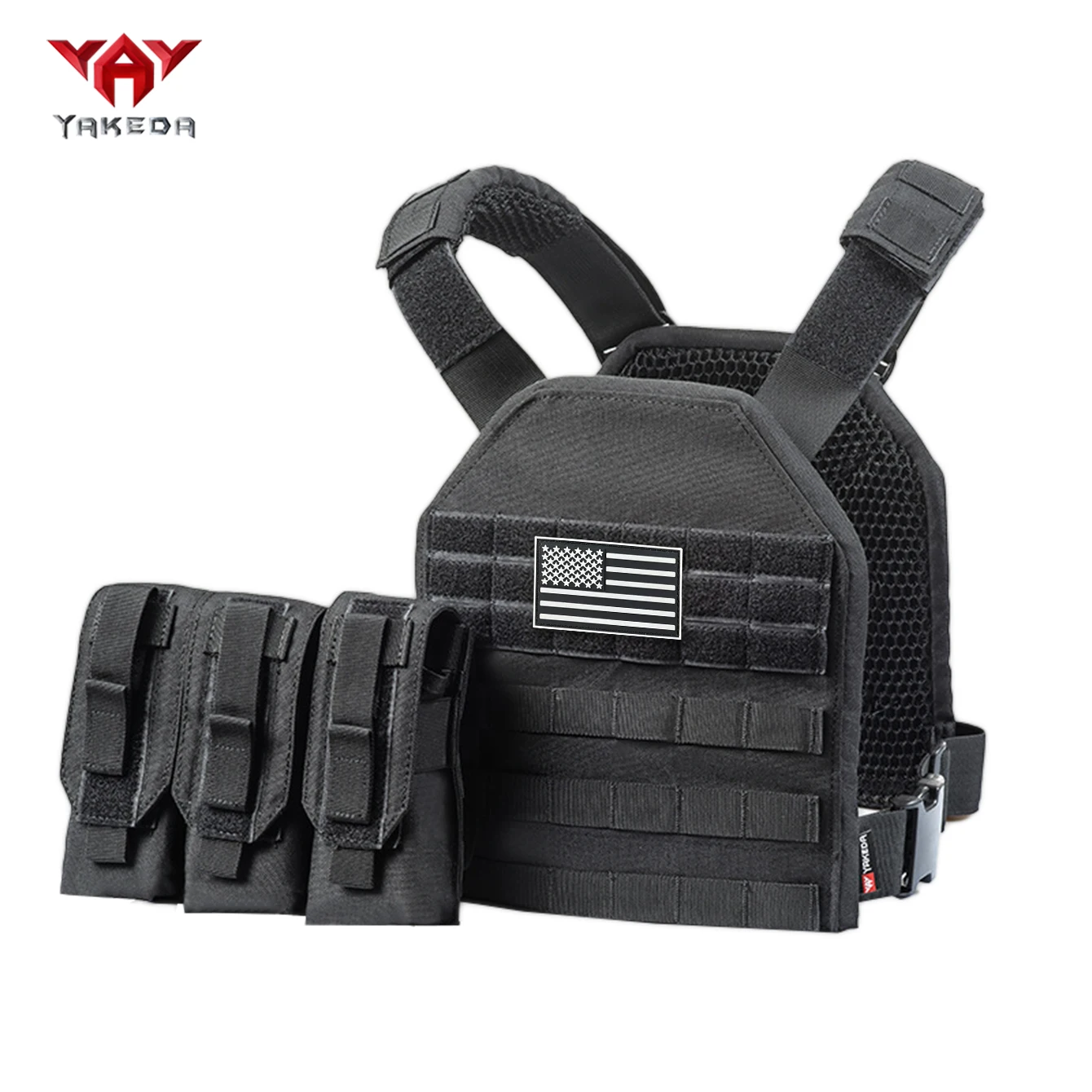 Chaleco ligero YAKEDA con malla 3D, chaleco con sistema de expansión Molle con hebilla de liberación rápida transpirable - imagen 3