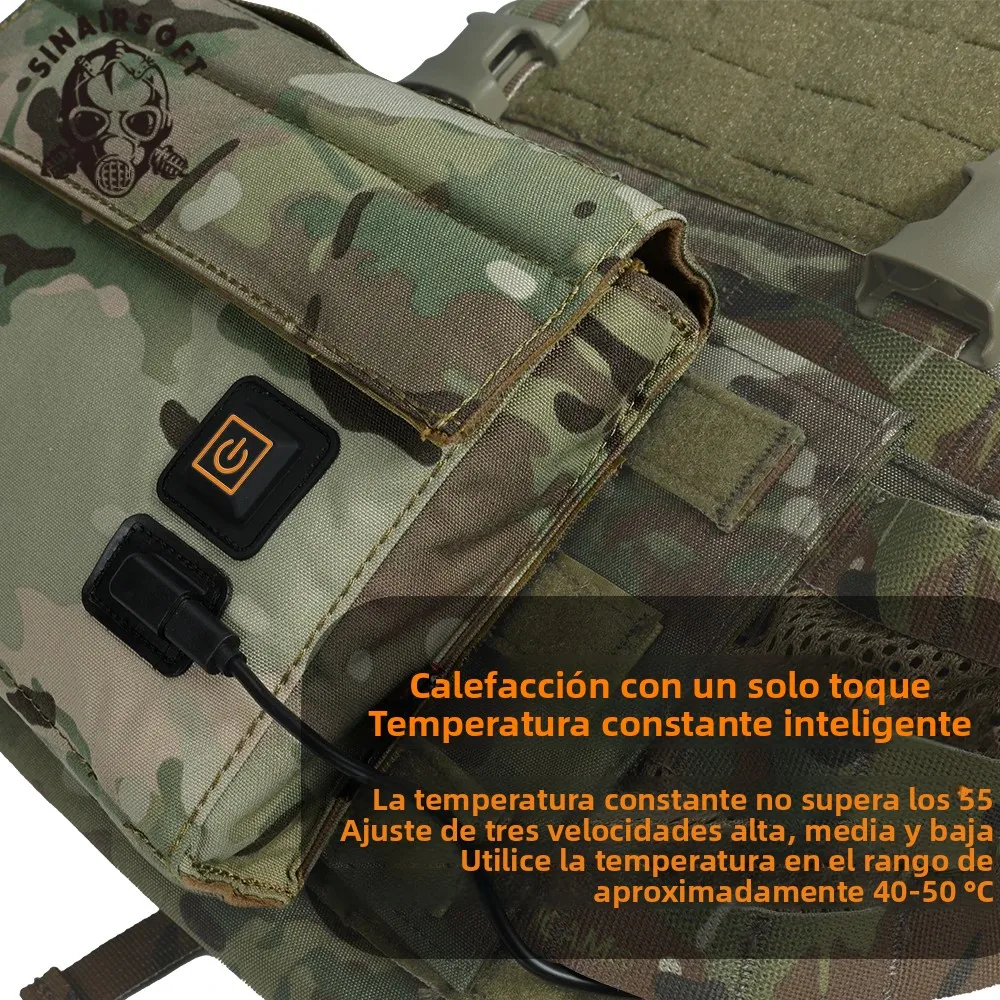 SINAIRSOFT-bolsa táctica para calentador de revistas, multifuncional, IPSC, para caza al aire libre, bolsa de alimentación USB, ajustable, M4, 9mm, equipo Airsoft - imagen 4