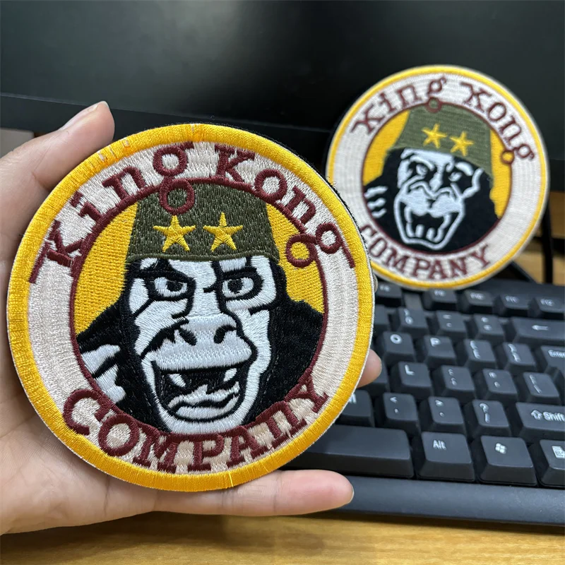 Insignia de conductor de Taxi King Kong M65, parches bordados de gancho y bucle, emblema de moral de paracaídas Klett, parche táctico para Pegatinas de mochila - imagen 3