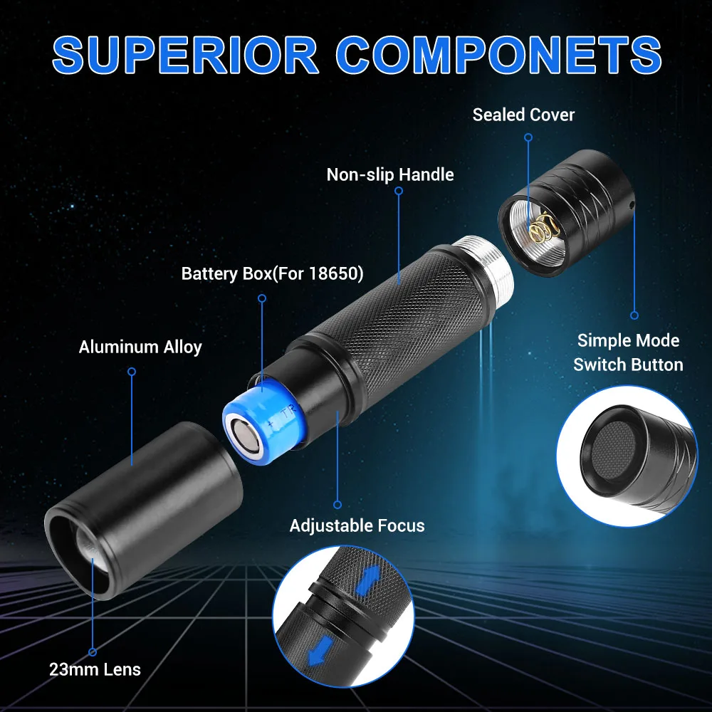 Linterna infrarroja VSCEL, iluminador infrarrojo con zoom para mira de visión nocturna, luces de pistola de arma táctica, 850nm/940nm - imagen 2