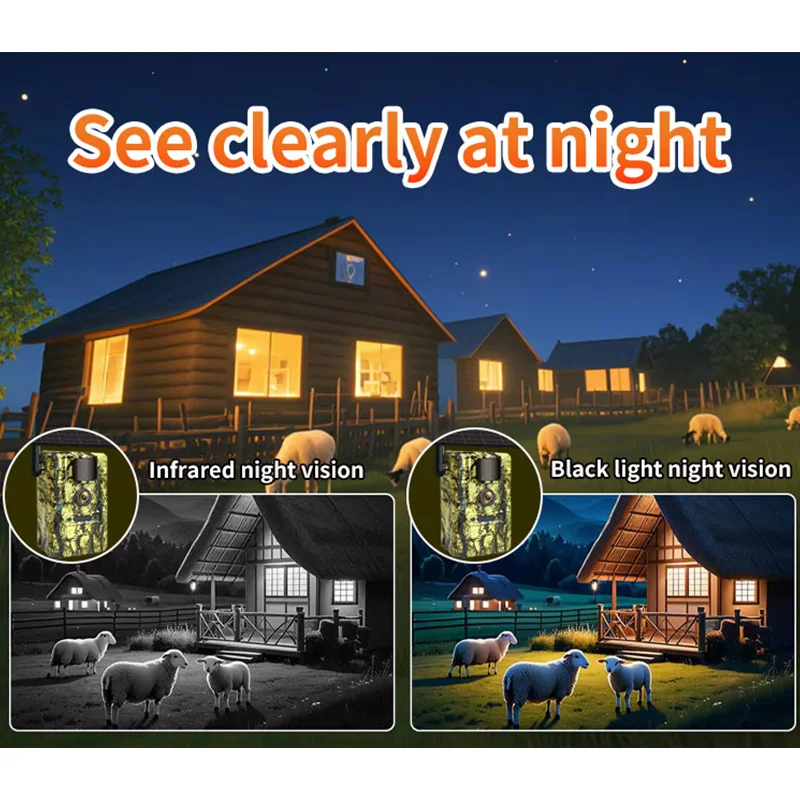 Cámara de rastreo Solar 4g con GPS, 3MP, HD, tarjeta Sim, LTE, acceso remoto, luz negra, visión nocturna, detección de movimiento, cámara de caza - imagen 3