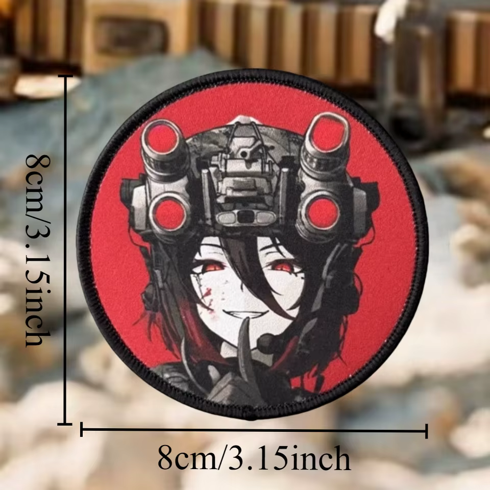 Parche táctico anime chica moral gancho y bucle para mochila Airsoft - imagen 3